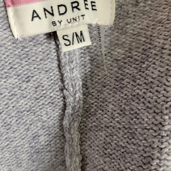 Andree by unit small medium grey cardigan button sweater - Picture 4 of 5